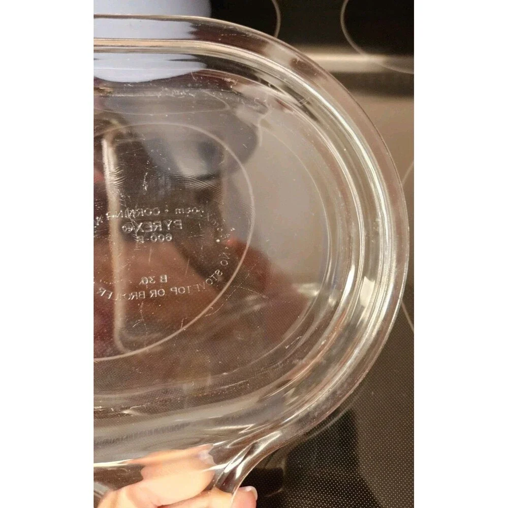 Vintage Pyrex Clear Oval 600-B B36 (Grab-It) Casserole Replacement Lid